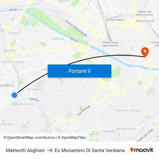 Matteotti Alighieri to Ex Monastero Di Santa Verdiana map