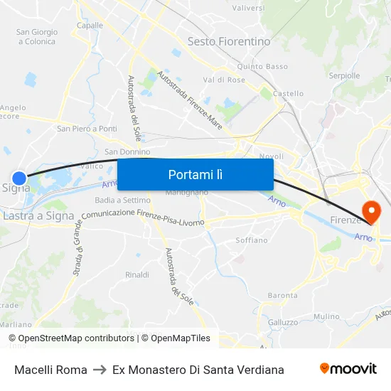 Macelli Roma to Ex Monastero Di Santa Verdiana map