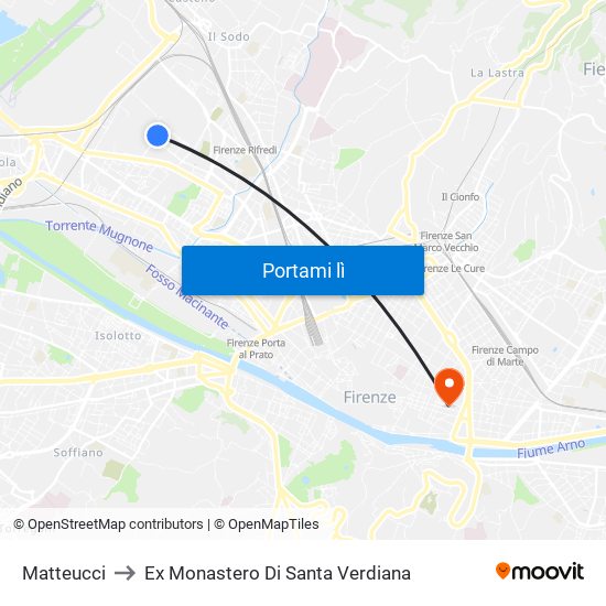 Matteucci to Ex Monastero Di Santa Verdiana map