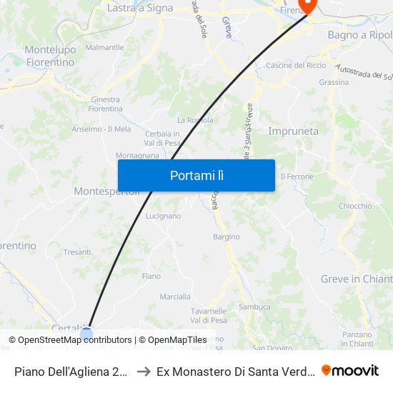 Piano Dell'Agliena 2_              Sn to Ex Monastero Di Santa Verdiana map