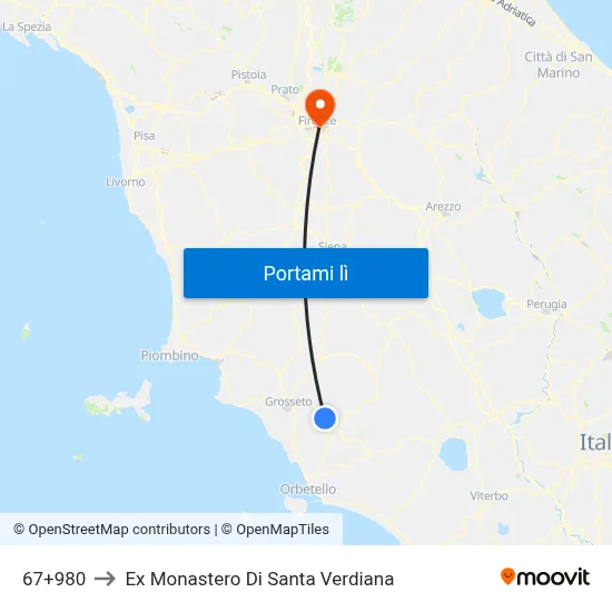 67+980 to Ex Monastero Di Santa Verdiana map