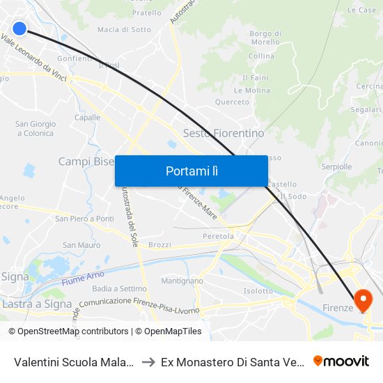 Valentini Scuola Malaparte to Ex Monastero Di Santa Verdiana map