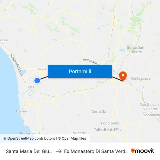 Santa Maria Del Giudice to Ex Monastero Di Santa Verdiana map