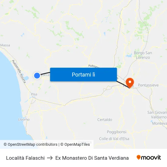 Località Falaschi to Ex Monastero Di Santa Verdiana map