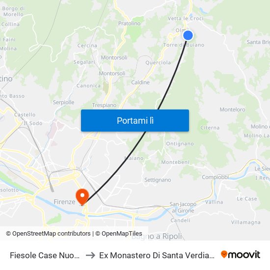 Fiesole Case Nuove to Ex Monastero Di Santa Verdiana map