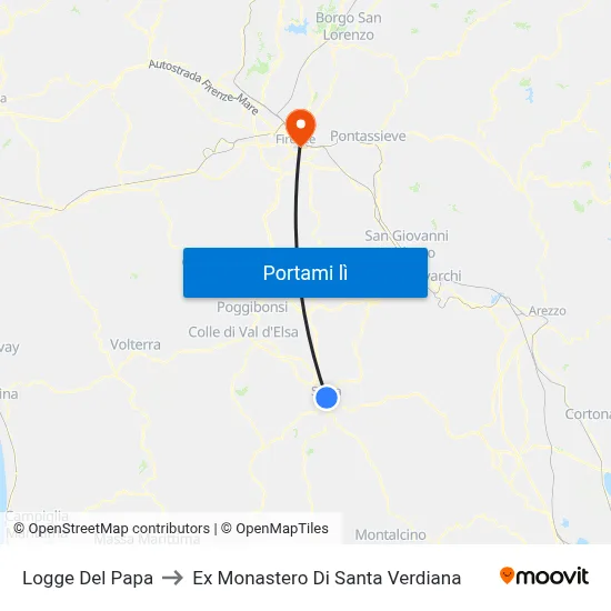 Logge Del Papa to Ex Monastero Di Santa Verdiana map