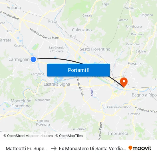 Matteotti  Fr. Superal to Ex Monastero Di Santa Verdiana map