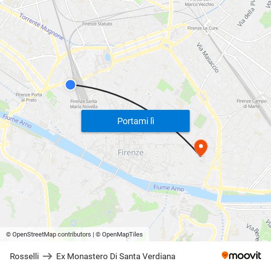 Rosselli to Ex Monastero Di Santa Verdiana map