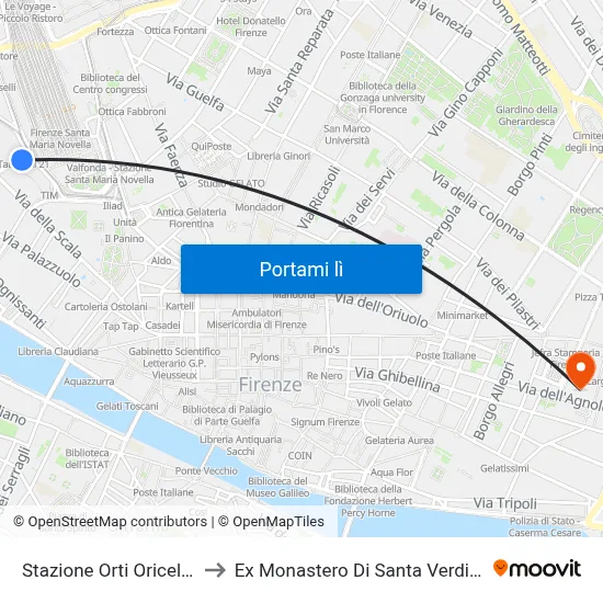 Stazione Orti Oricellari to Ex Monastero Di Santa Verdiana map