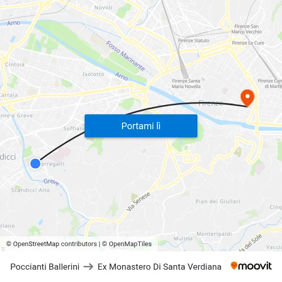 Poccianti Ballerini to Ex Monastero Di Santa Verdiana map