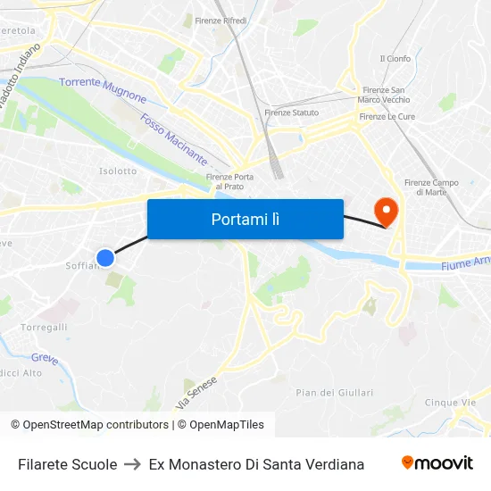 Filarete Scuole to Ex Monastero Di Santa Verdiana map