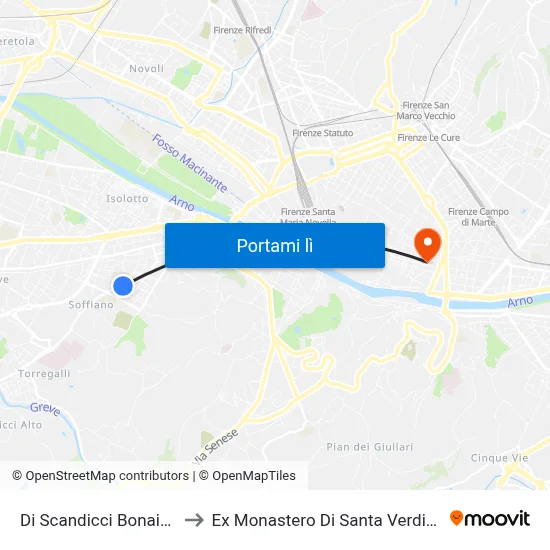 Di Scandicci Bonaiuto to Ex Monastero Di Santa Verdiana map