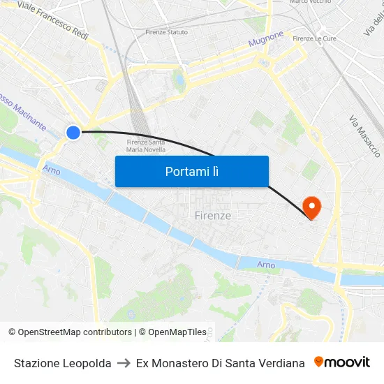 Stazione Leopolda to Ex Monastero Di Santa Verdiana map