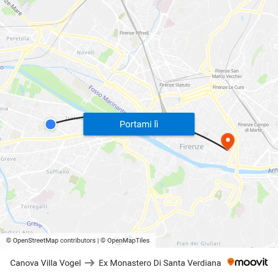 Canova Villa Vogel to Ex Monastero Di Santa Verdiana map