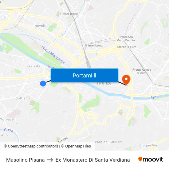 Masolino Pisana to Ex Monastero Di Santa Verdiana map