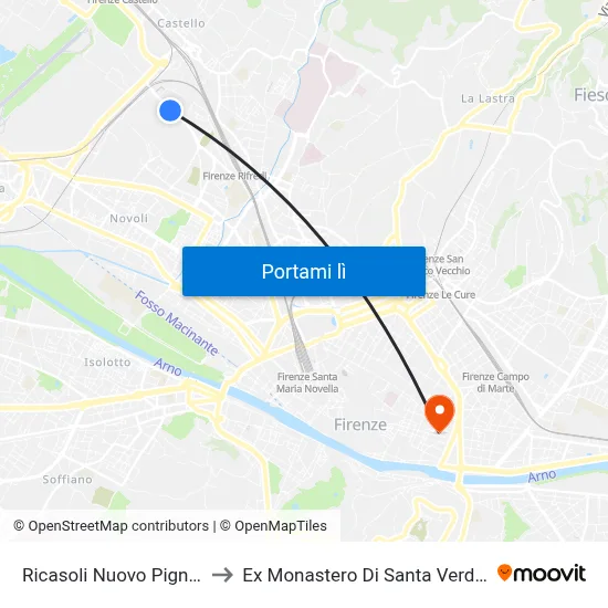 Ricasoli Nuovo Pignone to Ex Monastero Di Santa Verdiana map