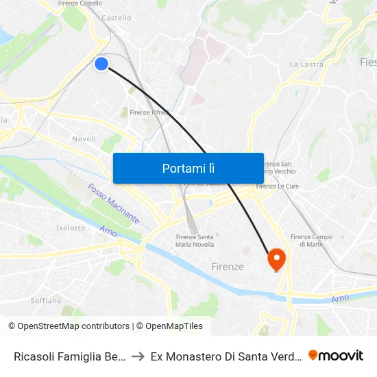 Ricasoli Famiglia Benini to Ex Monastero Di Santa Verdiana map