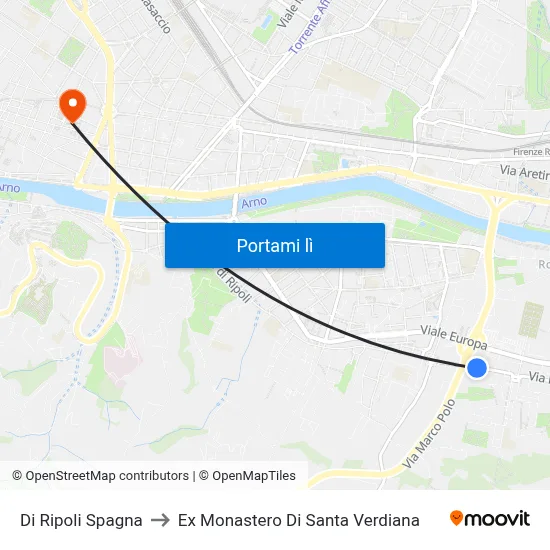 Di Ripoli Spagna to Ex Monastero Di Santa Verdiana map