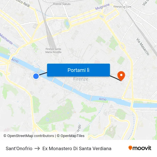 Sant'Onofrio to Ex Monastero Di Santa Verdiana map