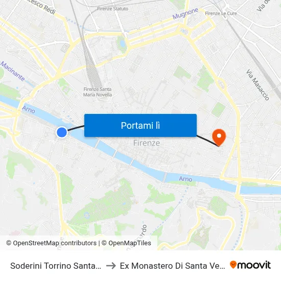 Soderini Torrino Santa Rosa to Ex Monastero Di Santa Verdiana map