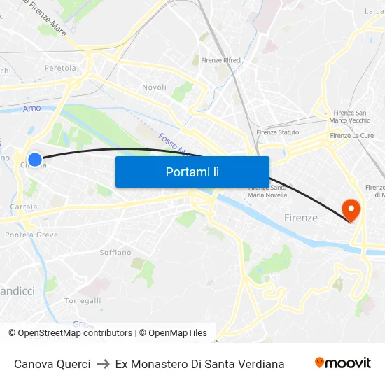 Canova Querci to Ex Monastero Di Santa Verdiana map