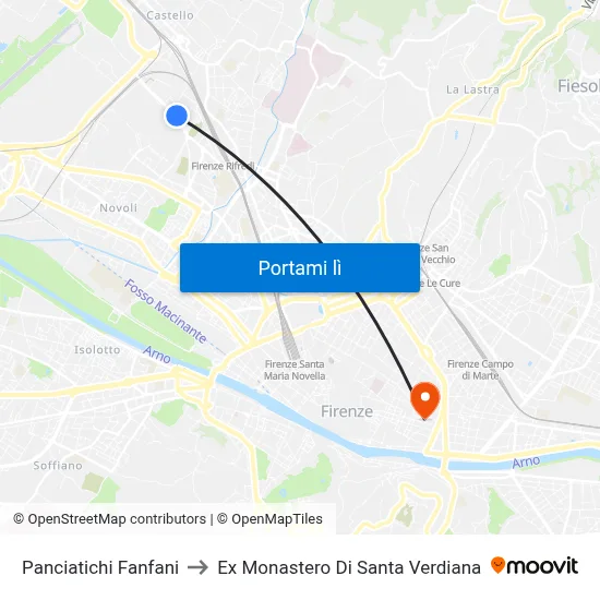 Panciatichi Fanfani to Ex Monastero Di Santa Verdiana map