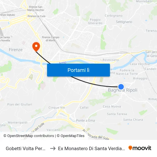 Gobetti Volta Perosi to Ex Monastero Di Santa Verdiana map