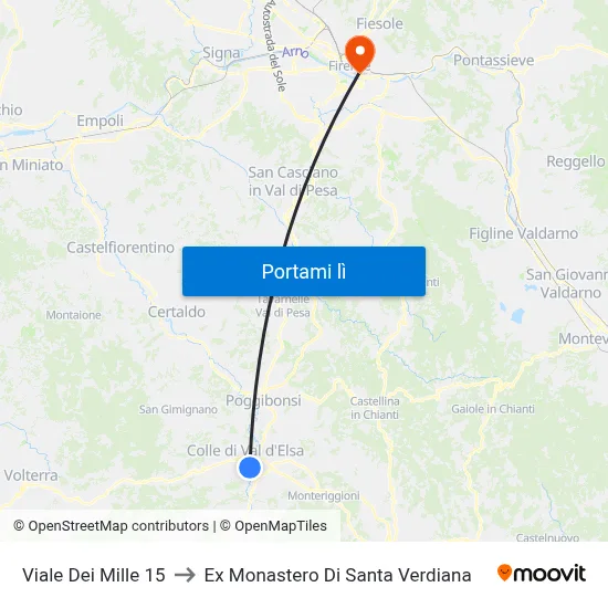 Viale Dei Mille 15 to Ex Monastero Di Santa Verdiana map