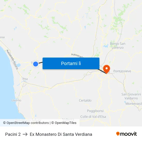 Pacini 2 to Ex Monastero Di Santa Verdiana map