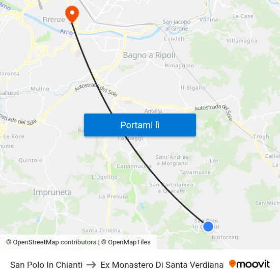 San Polo In Chianti to Ex Monastero Di Santa Verdiana map
