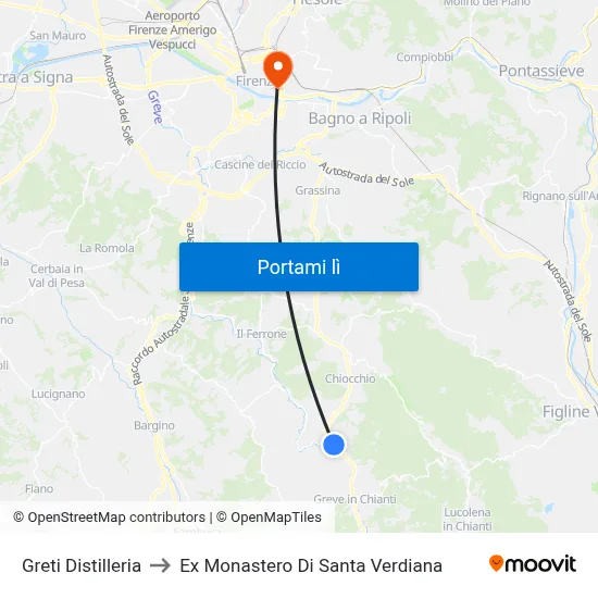 Greti Distilleria to Ex Monastero Di Santa Verdiana map