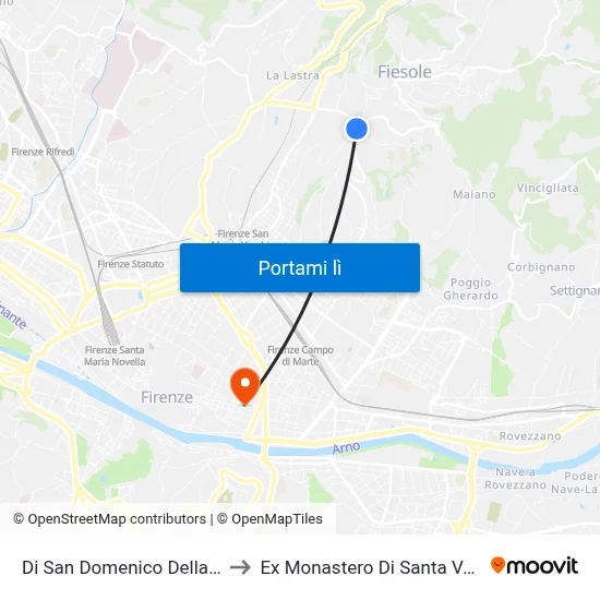 Di San Domenico Della Badia to Ex Monastero Di Santa Verdiana map