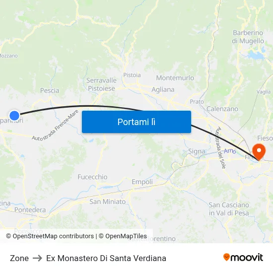 Zone to Ex Monastero Di Santa Verdiana map
