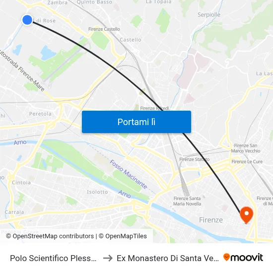 Polo Scientifico Plesso Aule to Ex Monastero Di Santa Verdiana map