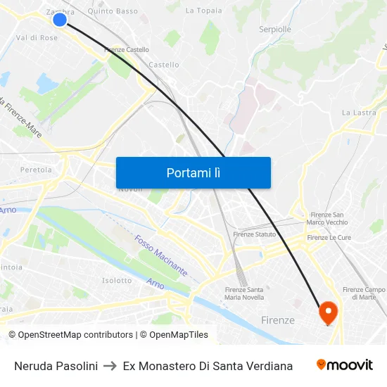Neruda Pasolini to Ex Monastero Di Santa Verdiana map