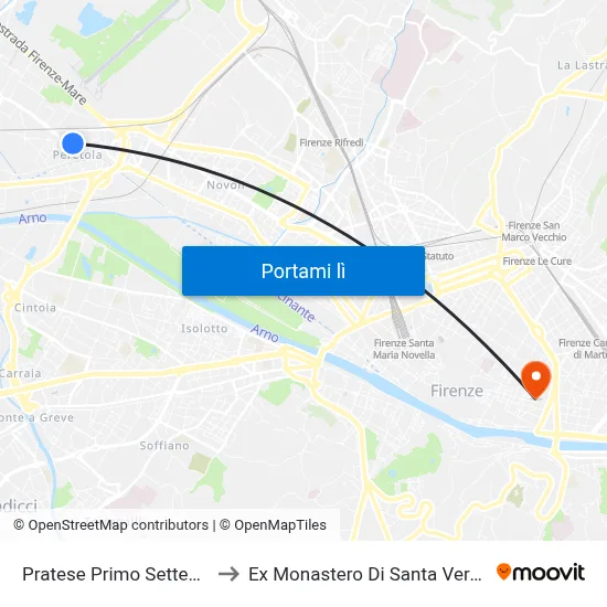 Pratese Primo Settembre to Ex Monastero Di Santa Verdiana map