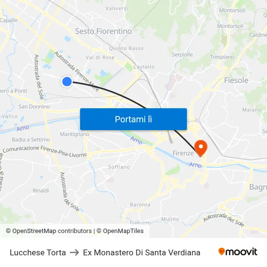Lucchese Torta to Ex Monastero Di Santa Verdiana map