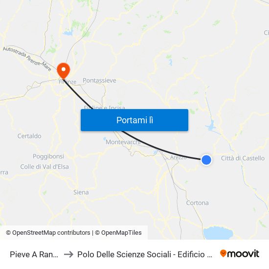 Pieve A Ranco to Polo Delle Scienze Sociali - Edificio D15 map