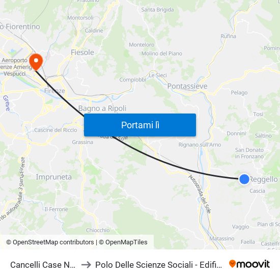 Cancelli Case Nuove to Polo Delle Scienze Sociali - Edificio D15 map