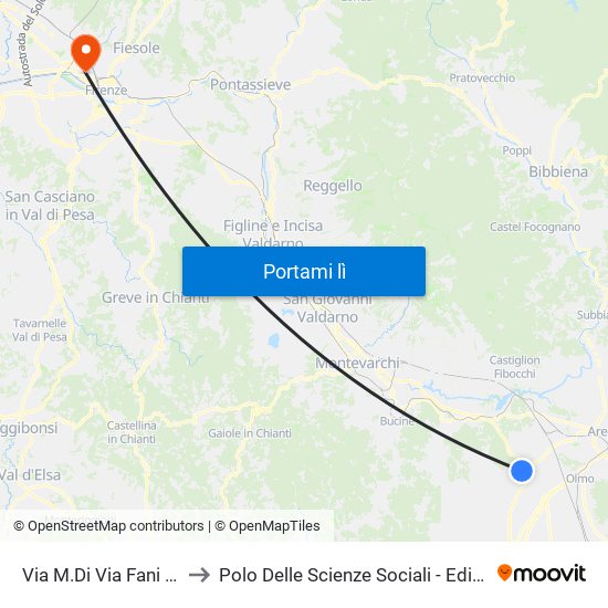 Via M.Di Via Fani Nc.30 to Polo Delle Scienze Sociali - Edificio D15 map