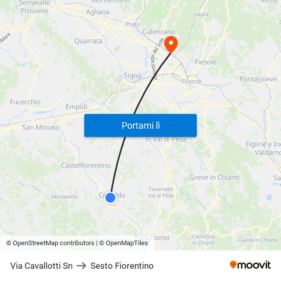 Via Cavallotti                     Sn to Sesto Fiorentino map
