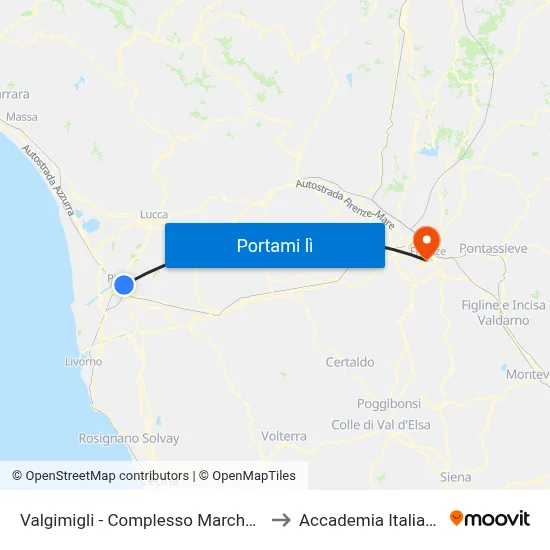 Valgimigli - Complesso Marchesi to Accademia Italiana map