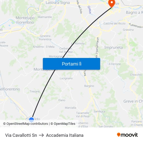 Via Cavallotti                     Sn to Accademia Italiana map