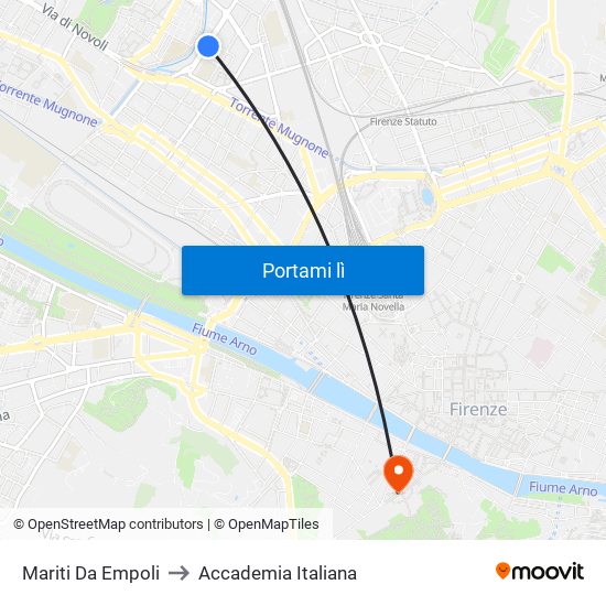 Mariti Da Empoli to Accademia Italiana map