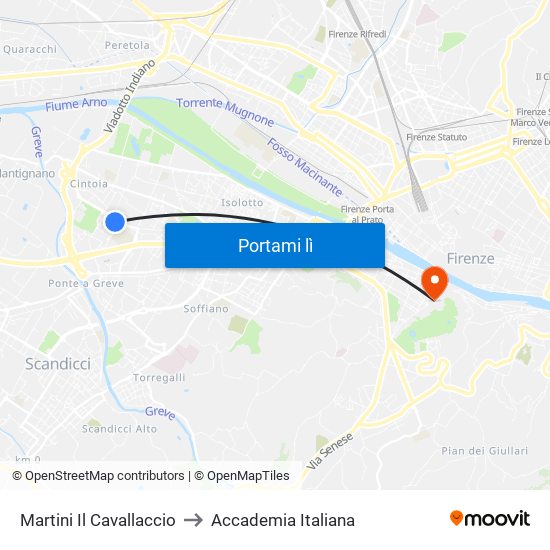 Martini Il Cavallaccio to Accademia Italiana map