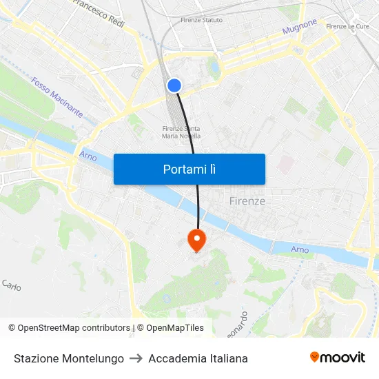 Stazione Montelungo to Accademia Italiana map