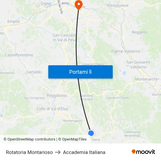 Rotatoria Montarioso to Accademia Italiana map
