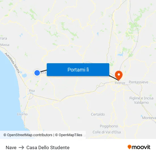 Nave to Casa Dello Studente map