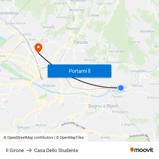 Il Girone to Casa Dello Studente map