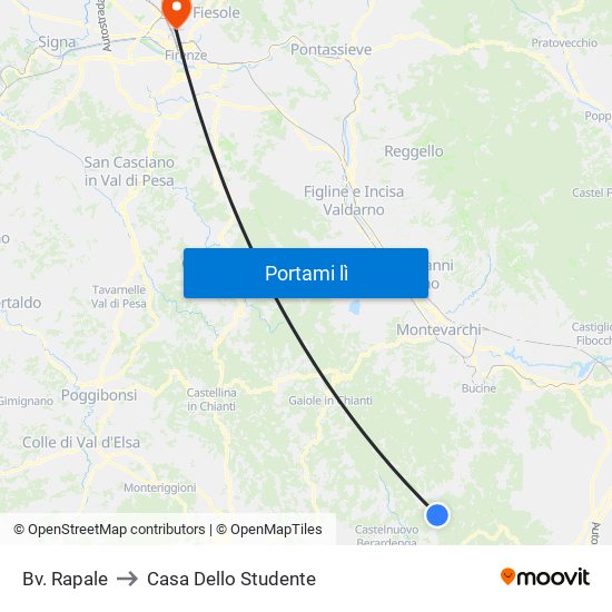 Bv. Rapale to Casa Dello Studente map